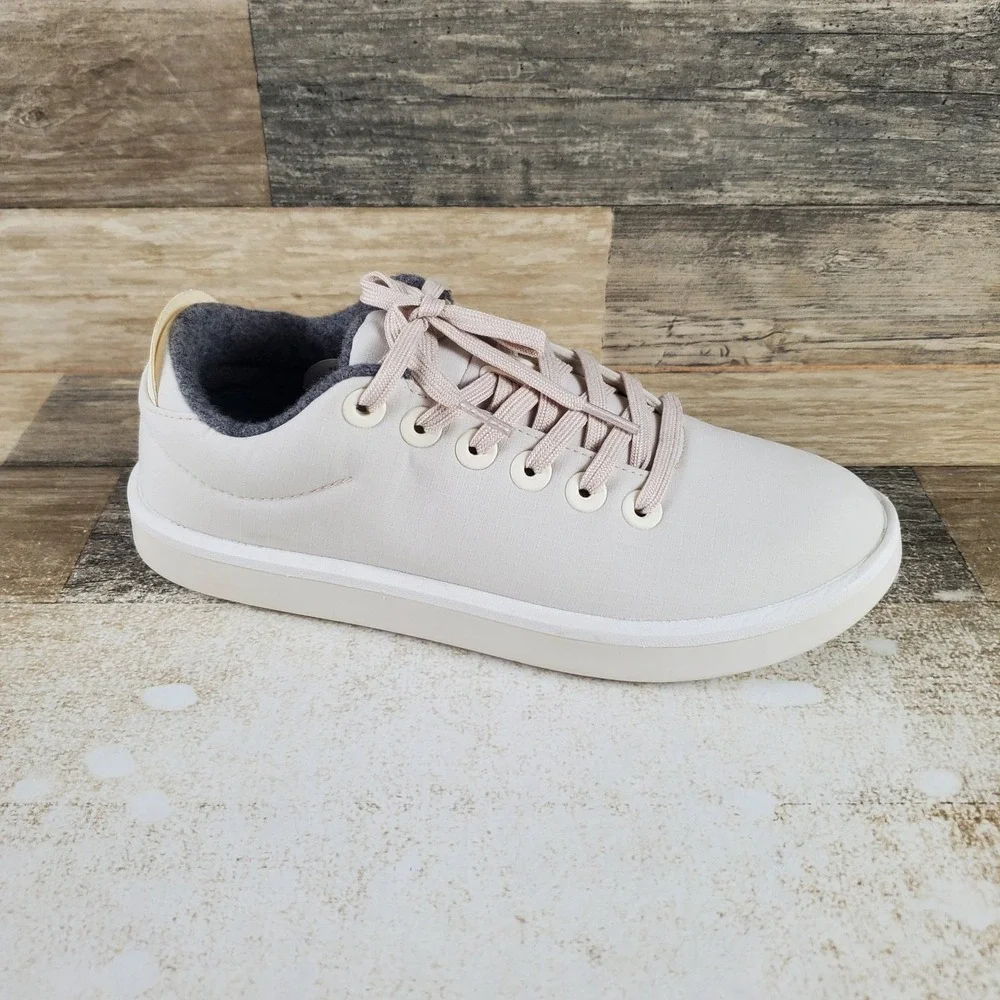 Allbirds Wool Piper Woven Womens Shoes Sz 8 Natural White Lace Up Sneakers
